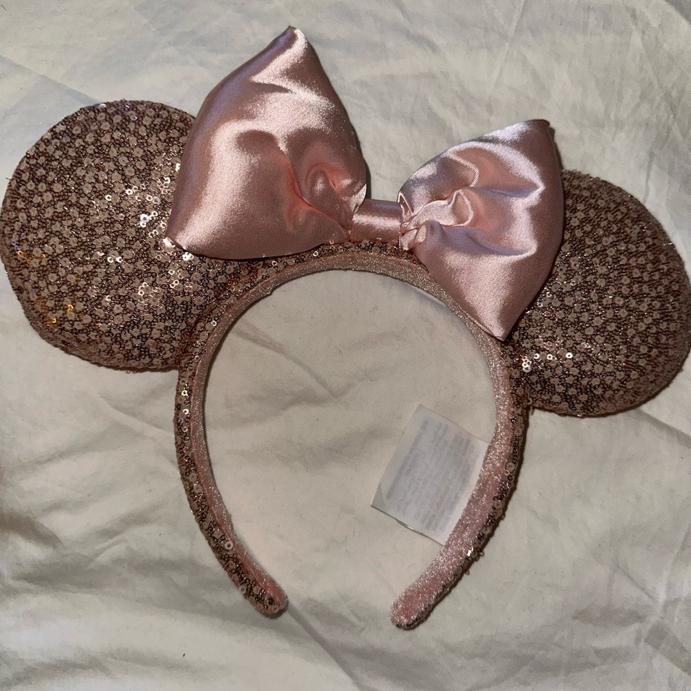 Disney Pink Sequin Minnie Mouse Ears Headband